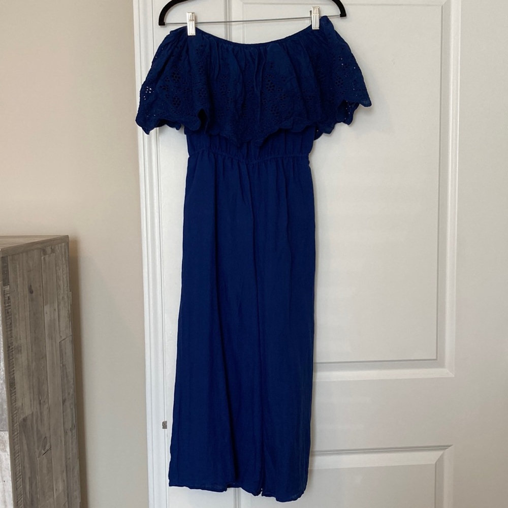 Lana Eyelet Off The Shoulder Jumpsuit